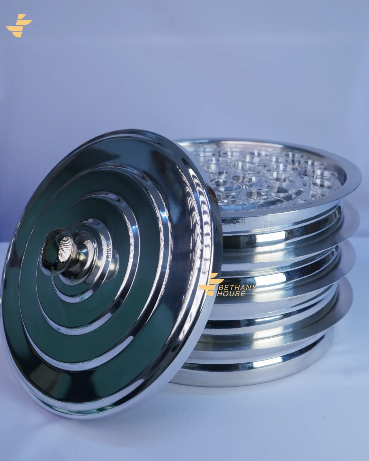 Aluminium 4 Stacked Communion Set